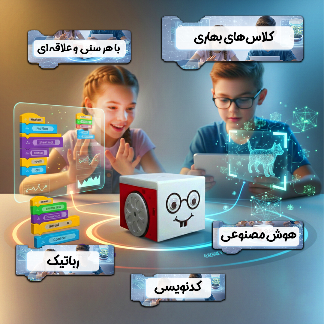 کلاس رباتیک، پایتون، اسکرچ، هوش مصنوعی و کدنویسی برای کودکان و نوجوانان